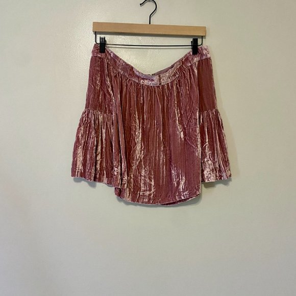 Crushed Velvet Mini Skirt - Picture 5 of 9